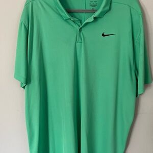 Nike Men's Vibrant Green Polo Shirt